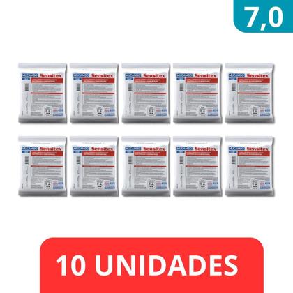 Imagem de Kit C/10 Luva Cirúrgica Látex Estéril Sensitex Mucambo 7,0