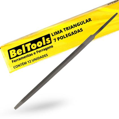 Imagem de Kit C/ 12 Lima Triangular 7 Pol Beltools