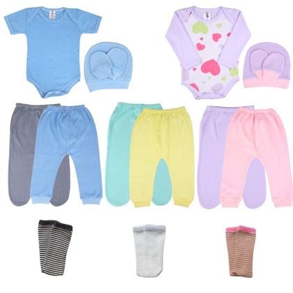 Imagem de Kit C/13 Body Bebê+mijão Liso E Estampado  Roupa Bebê Atacado