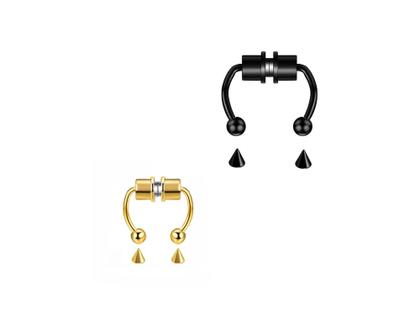 Imagem de Kit C 2 Piercing Magnético De Nariz Septo Falso