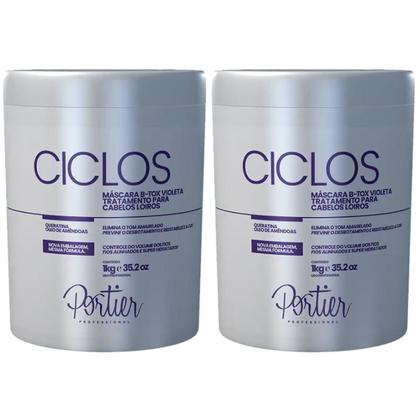 Imagem de Kit C/2 Portier Ciclos B-tox Violet Matizadora 1kg Original!