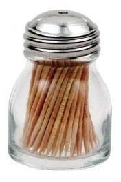 Imagem de Kit C/20 Paliteiros E 20 Saleiros De Mesa Vidro Tampa Inox