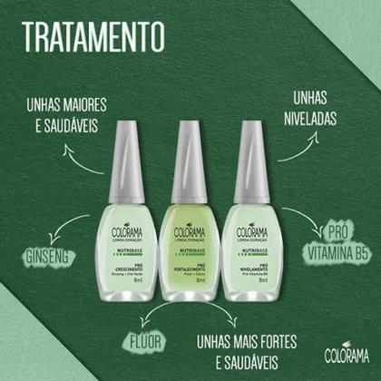 Imagem de Kit C/3 Esmaltes Colorama Nutribase Pro Bases De Tratamento