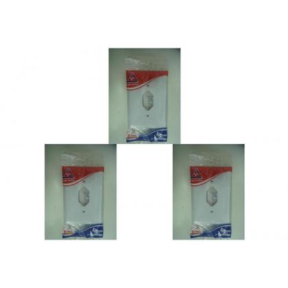Imagem de Kit C/3 - Placa Perlex Branca 4X2 (1 Tomada) 23Pl1T