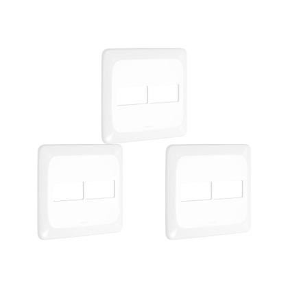 Imagem de Kit C/3 - Placa Pial Pop Branca 4X4 (1+1 Horizontal) Lgp42