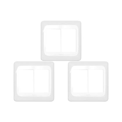 Imagem de Kit C/3 - Placa Pial Pop Branca 4X4 - 3 Modulos+3 Modulos...