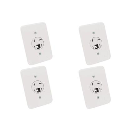 Imagem de Kit C/4 - Conjunto Radial Pollar 1402024 1Tomada Fone Rj11