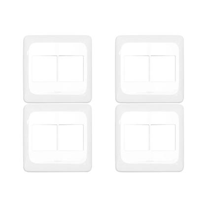 Imagem de Kit C/4 - Espelho Placa Pial Pop C/Suporte 4X4 4Int Lgp44...