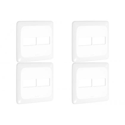 Imagem de Kit C/4 - Placa Pial Pop Branca 4X4 (1+1 Horizontal) Lgp42