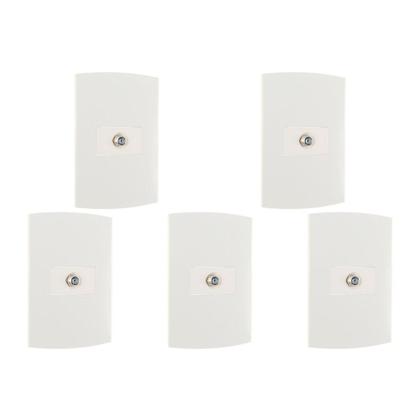 Imagem de Kit C/5 - Conjunto Peesa Alfa 1509 1Tomada P/Antena Branco