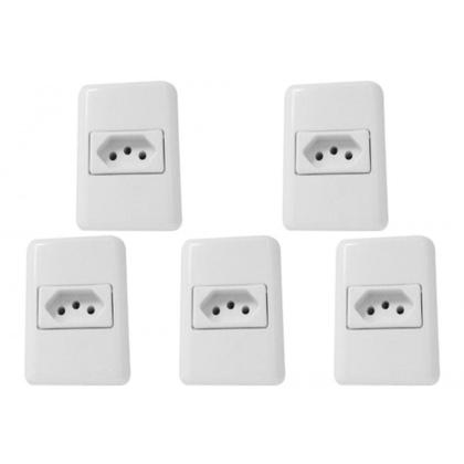 Imagem de Kit C/5 - Sistema Perlex Branca (1 Tomada 20A) 3015Br