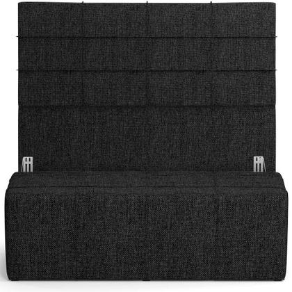 Imagem de Kit Cabeceira Cama Box King 195cm com Calçadeira Roma W01 Linho Chumbo- Lyam