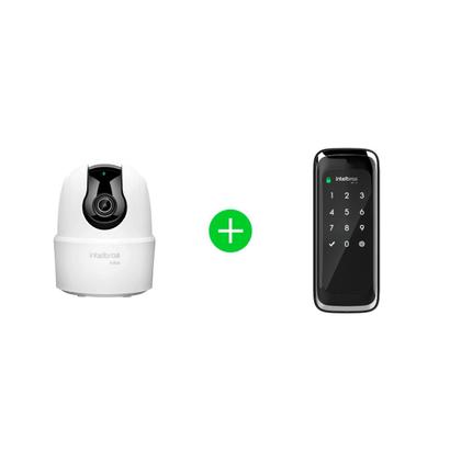 Imagem de Kit Câmera Inteligente IME 360C com Fechadura Digital FR 101 Intelbras
