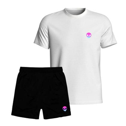 Imagem de Kit Camiseta Algodão Premium e Short Tactel Com Bolsos