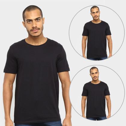 Imagem de Kit Camisetas Básicas Hering Manga Curta Masculina - 3 Peças