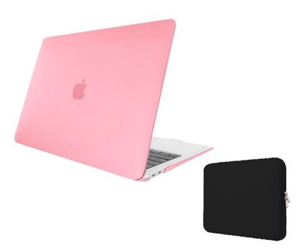 Imagem de Kit Capa Case Compativel NEW Macbook PRO 14" A2442 cor RF + Capa Neoprene