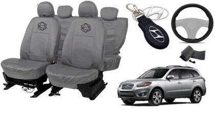 Imagem de Kit capa couro c/ volante +chaveiro Sanata Fe 00-12