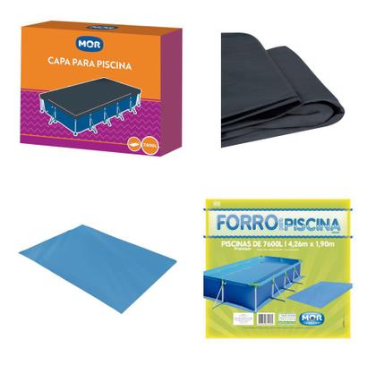 Imagem de Kit Capa + Forro Para Piscina Premium 7600 Litros - Mor