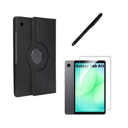 Imagem de Kit Capa Giratória Tablet Galaxy A11 SMX133 X135 Pelicula Caneta touch