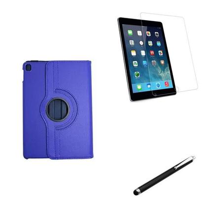 Imagem de Kit Capa Novo iPad 9 Ger. 10.2" 360 / Caneta + Pel Vidro (Azul Escuro)