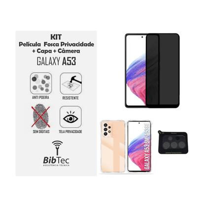 Imagem de Kit Capinha + Película Privativa Fosca + Película Câmera Samsung Galaxy A53