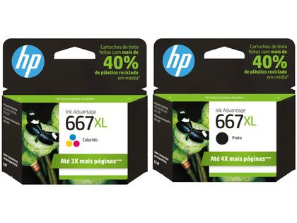 Imagem de Kit Cartucho de Tinta HP 667XL Preto