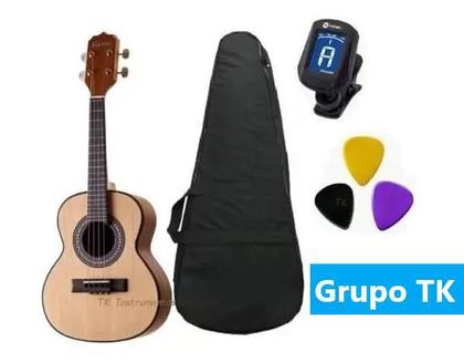 Imagem de Kit Cavaco / Cavaquinho Rozini RC10 Fosco Acústico + Capa Simples + Afinador + 3 Palhetas -- Natural-Linha Estudante / Iniciante 