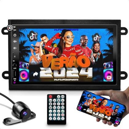 Imagem de kit central multimidia mp5 com espelhamento android ios + moldura de 7 polegadas compativel com ONIX, COBALT, SPIN, PRISMA E ONIX JOY + camera de ré