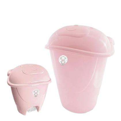 Imagem de kit Cesto E Lixeira fofura  Adoleta Rosa