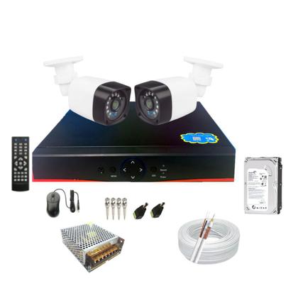 Imagem de Kit CFTV 2 Câmeras Full HD 2MP + DVR 04 Canais 1080P 6x1