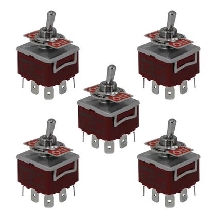 Imagem de Kit Chave Alavanca 1322A  Liga/Desliga/Liga  2 Polos  Faston