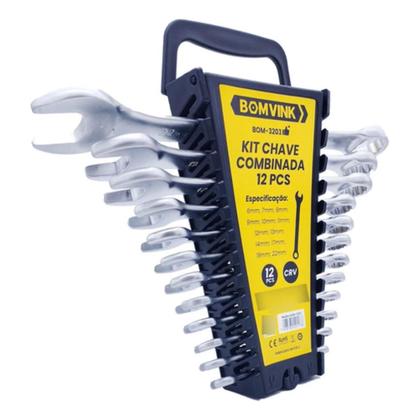 Imagem de Kit chave combinada 12pçs - bom-3203