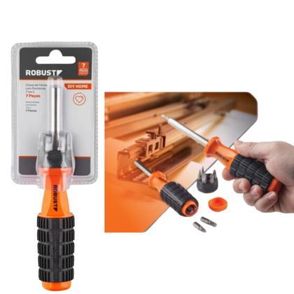 Imagem de Kit Chave Fenda Philips 7 em 1 Robust