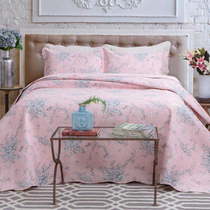 Imagem de Kit Cobre Leito Colcha Casal Boutex Dupla Face - Monaco