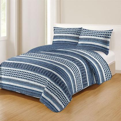 Imagem de Kit Cobre Leito Colcha King Boutik Dupla Face - Estampa 65 - 100% Poliéster