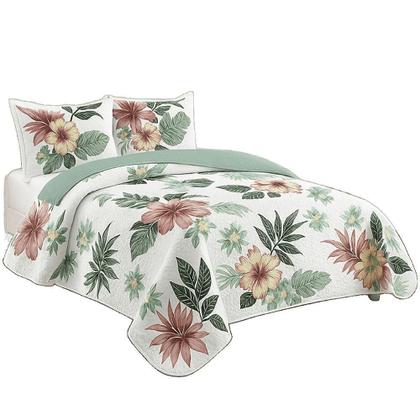 Imagem de Kit Cobre Leito Colcha Queen Boutik Dupla Face Estampa 31