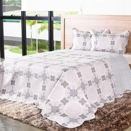 Imagem de Kit Cobre Leito King Dupla Face Com Porta Travesseiro Ultra Lisse  encanto - Bene Casa