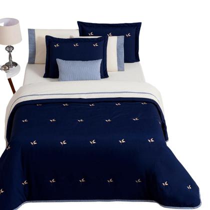 Imagem de Kit Cobre Leito Queen Micropercal 200 Fios 260cm x 240cm  Almofada Jogo Completo