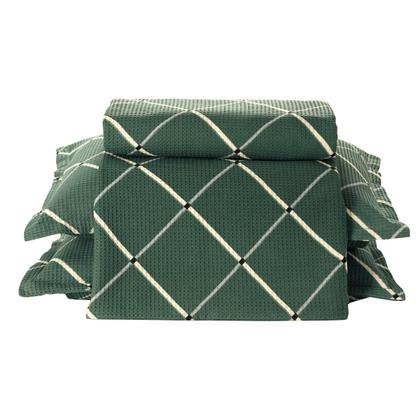 Imagem de Kit Colcha Gaia Casal Dohler Piquet Favo 100% Algodão