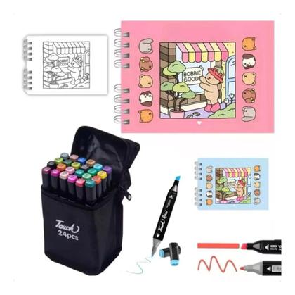 Imagem de Kit Colorir Comfy & Cozy + Canetinhas Profissionais