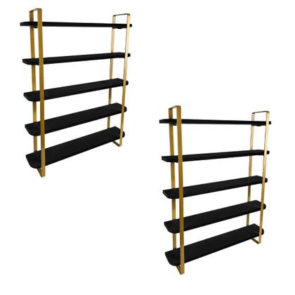 Imagem de kit com 02 Nicho Expositor Arusi 100 Esmaltes 5 Prateleiras