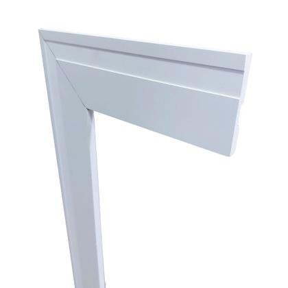 Imagem de Kit com 10 Barras de Moldura/Rodapé de Poliestireno Frisado - Branco - 7cm de altura  (7x1x240cm)