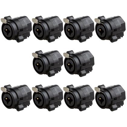 Imagem de Kit Com 10 Conector Medusa Santo Angelo Fêmea Painel Combo XLR-P10