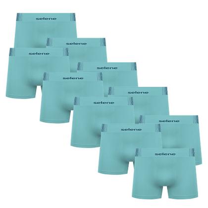 Imagem de Kit Com 10 Cuecas Boxer Box Infantil Juvenil Em Microfibra Sem Costura Selene