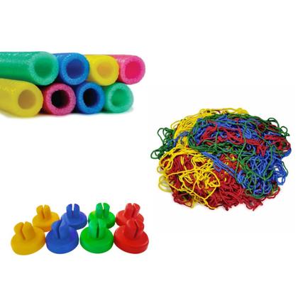 Imagem de Kit Com 12 Isotubos  12 Ponteiras   Rede 4,27 P/ Cama Elastica 