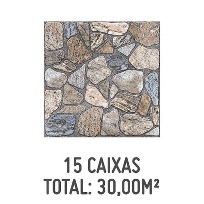 Imagem de Kit com 15 Caixas de Piso Pomes Caixa 2,00m² 45x45cm Bege