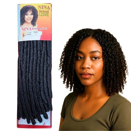 Imagem de Kit com 2 Cabelo Crochet Braids Entrelace Cacheado Volumoso Natural Nina Soft Dread 72 Gramas
