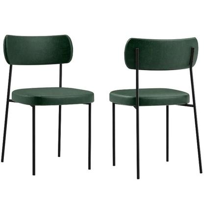 Imagem de Kit com 2 Cadeira Mila Laminado Verde Musgo - FdECOR