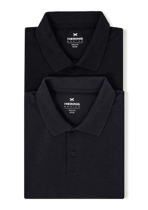 Imagem de Kit Com 2 Camisas Polo Básicas Masculinas Em Piquet