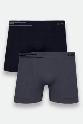 Imagem de Kit com 2 Cuecas Adulto Boxer Microfibra Cós Uni Faixa Lupo